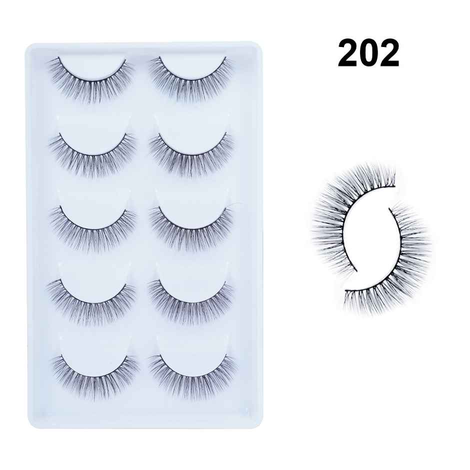 Bronson Professional Pair 6D Long & Natural False Eyelashes | 202