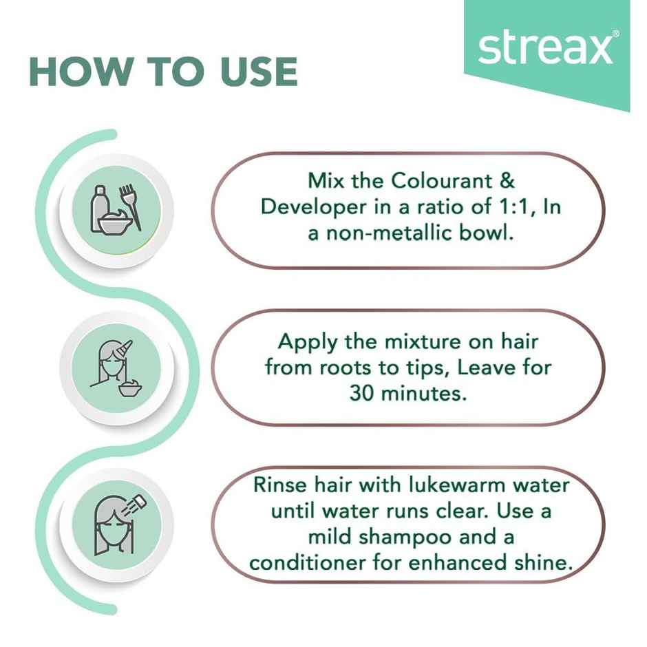 Streax Creme Permanent Hair Colour - 7.3 Golden Blonde Hair Color, 100% Grey coverage, Long Lasting