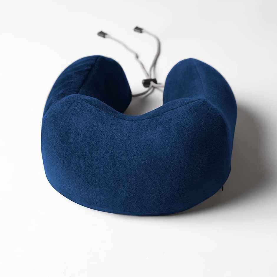 Sleepyhead Contour Shaped Premium Memory Foam Neck Pillow | Travel Pillow (Navy Blue)