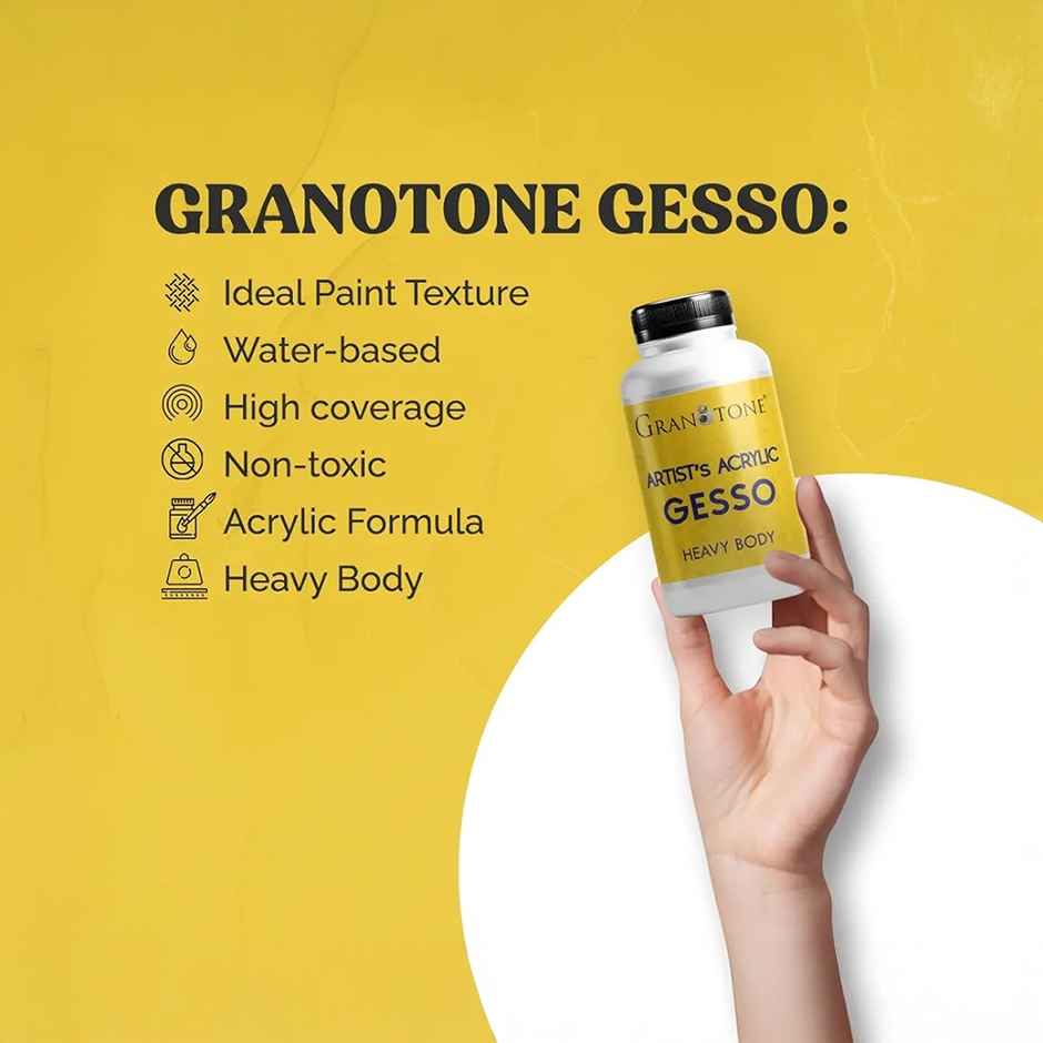 Granotone Artist Acrylic Gesso Paint (White)
