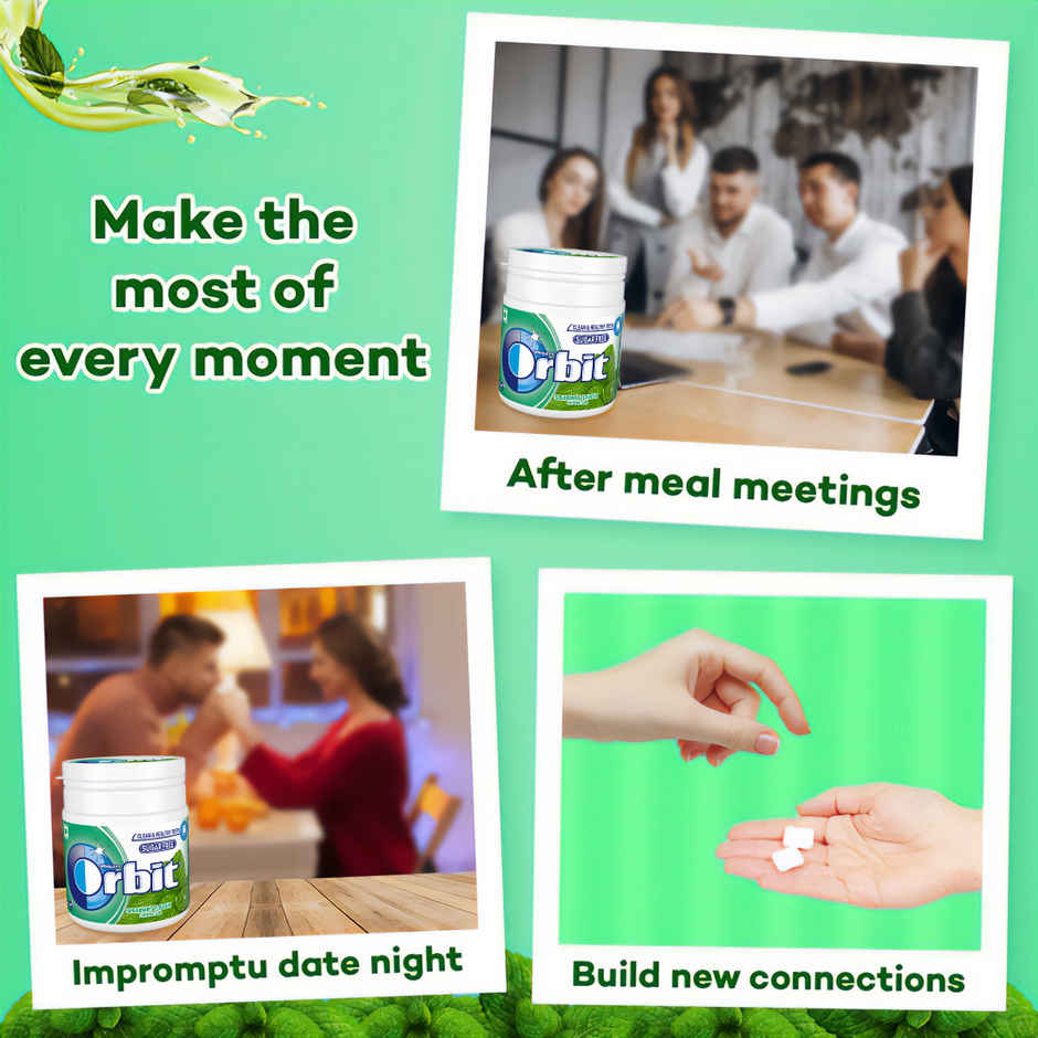 Orbit Spearmint Sugarfree Chewing Gum Pot