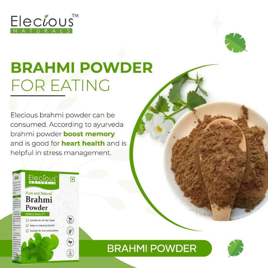 Elecious 100% Brahmi powder for Hair Growth