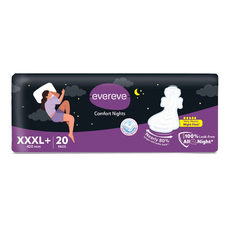 Evereve Comfort Nights Sanitary Pads 3XL | 420mm 60 Longer
