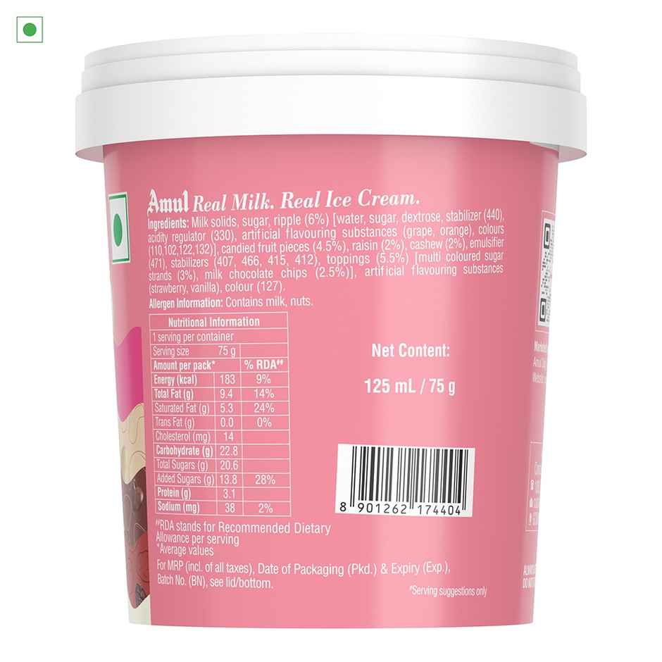 Amul Sundae Gudbud Ice Cream Cup