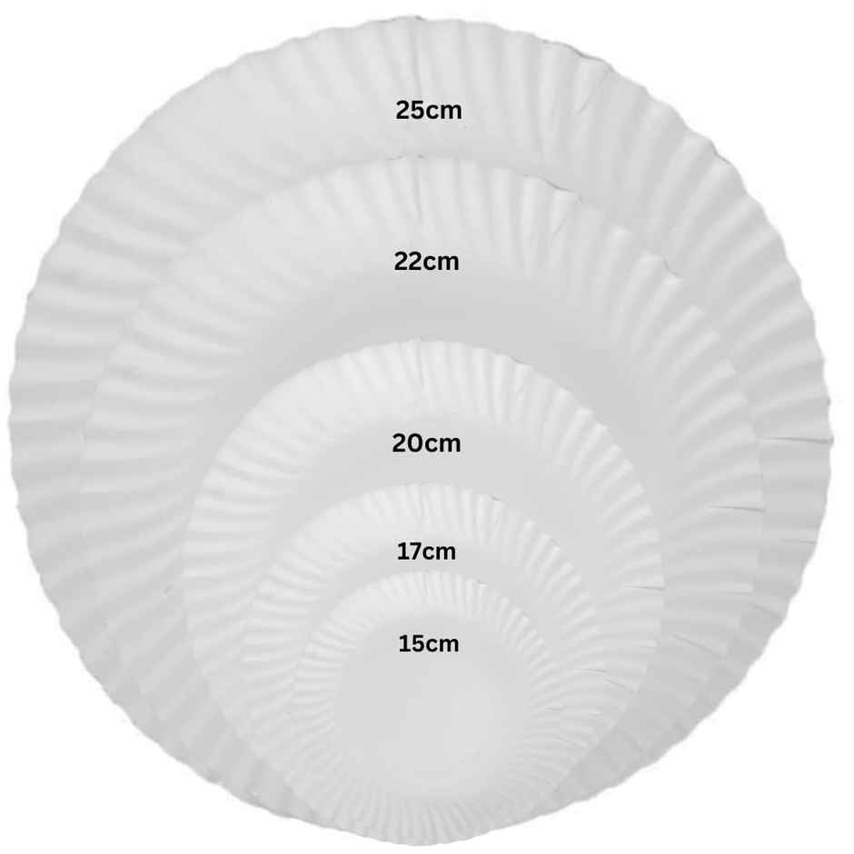 Paper Plate Round | White | 20 cm | SE7EN