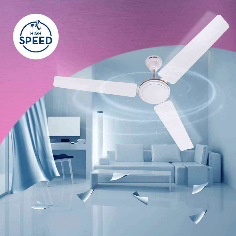 Crompton Surebreeze Sea Sapphira 1200mm Ceiling Fan | Opal White | 2 Years Warranty