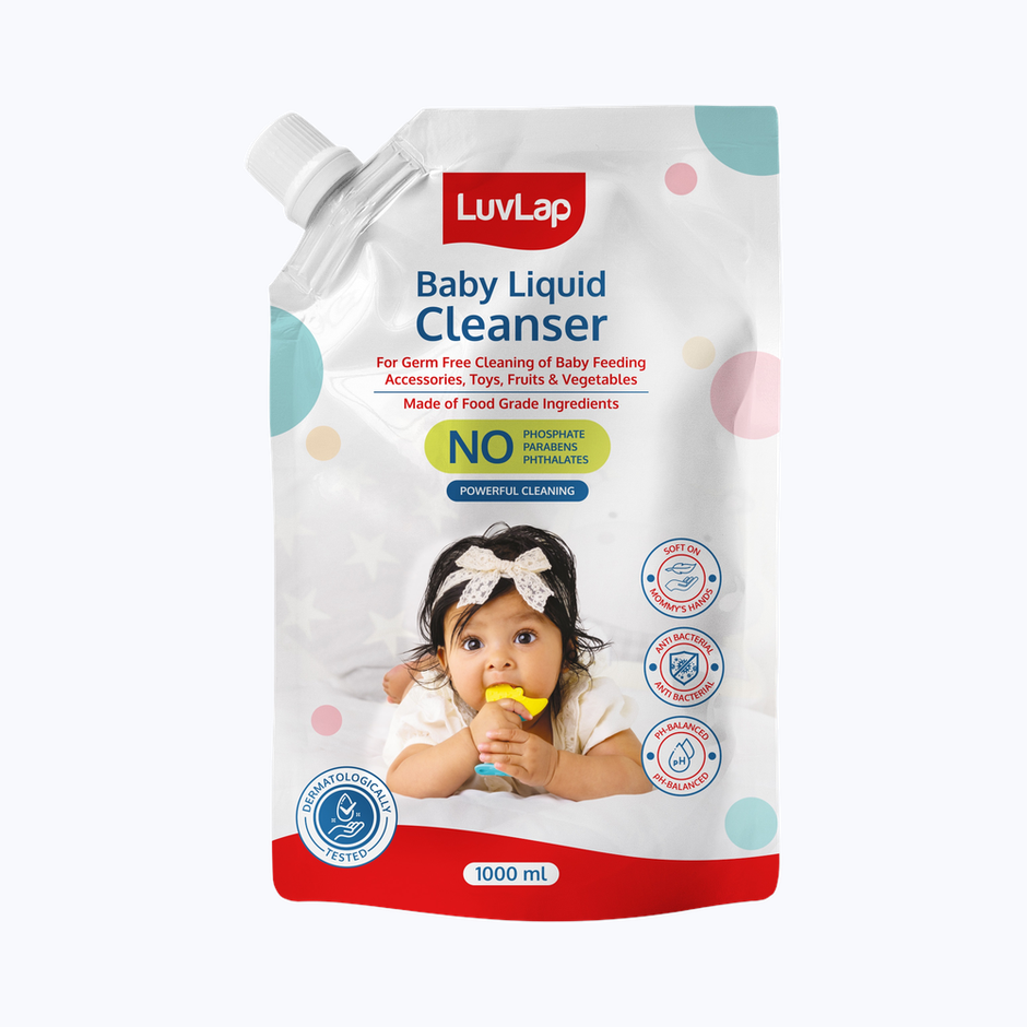 LuvLap Baby Liquid Cleanser Refill pack- 1000ml, Kills 99.9% Germs, No harsh chemicals