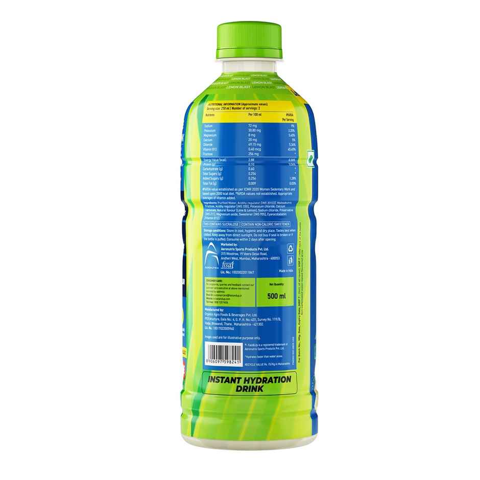 Fast&up Reload Low Sugar Hydration Energy Drink with Electrolytes | Tasty Lemon Blast