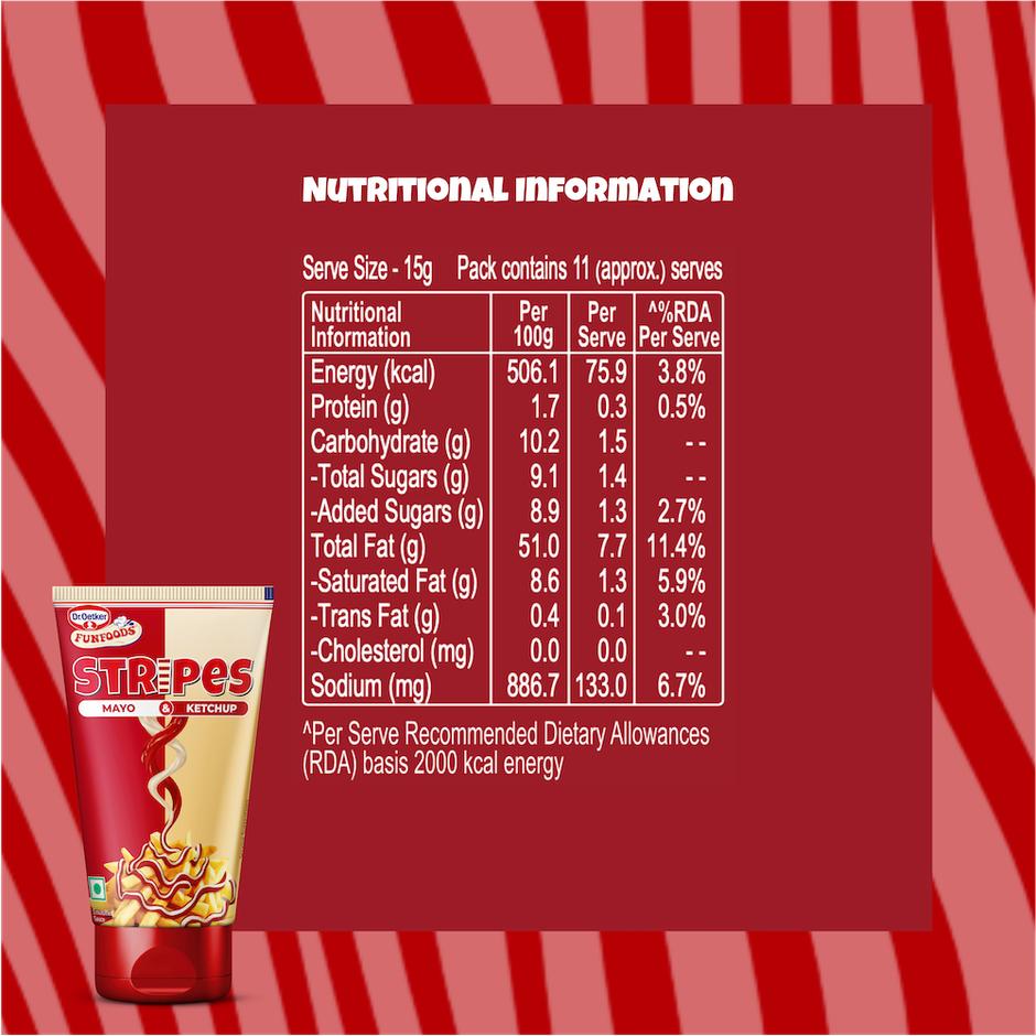Dr. Oetker Funfoods Stripes - Mayo & Ketchup