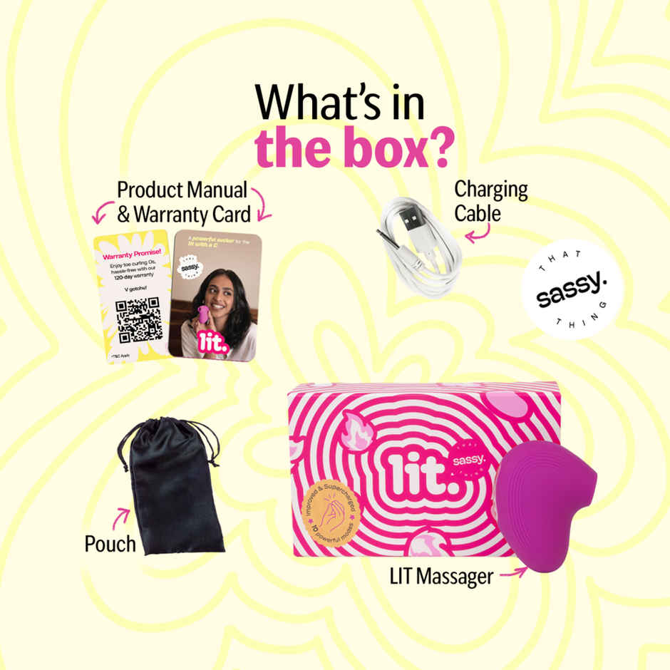 That Sassy Thing Lit Personal Massager With Suction Tech For Women - Hot Pink