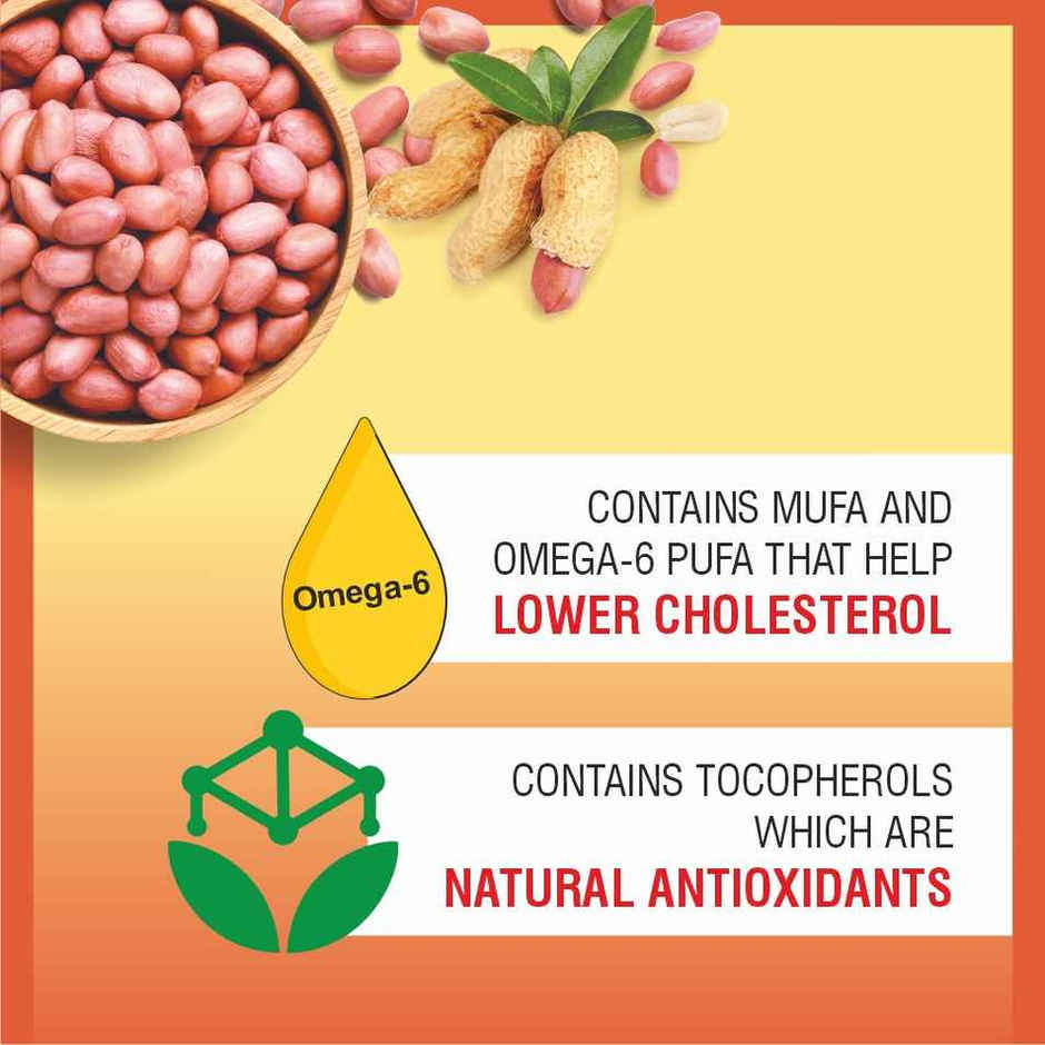 Freedom Double Filtered Groundnut Cooking Oil | Pouch