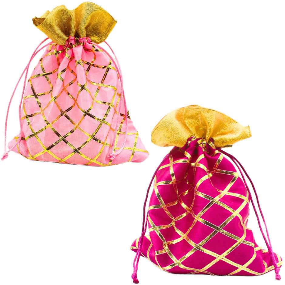 Se7en Fancy Potli Bags 23 x 18 Cm (Colour May Vary)