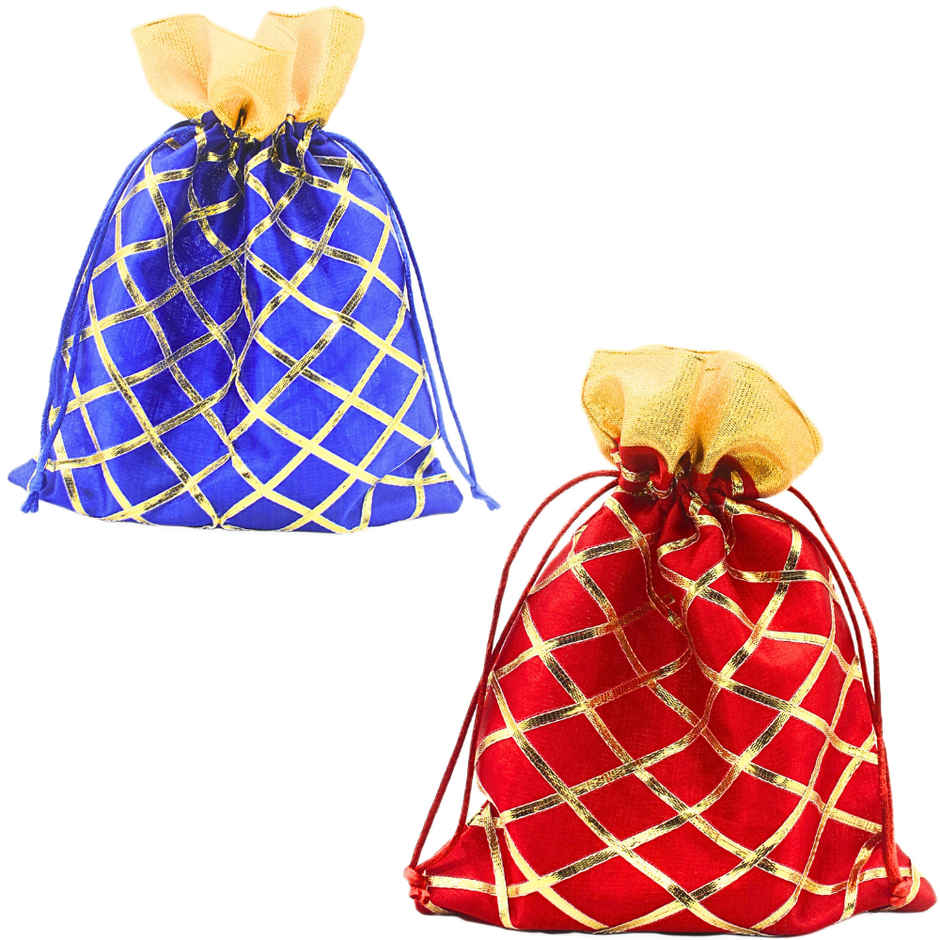 Se7en Fancy Potli Bags 23 x 18 Cm (Colour May Vary)