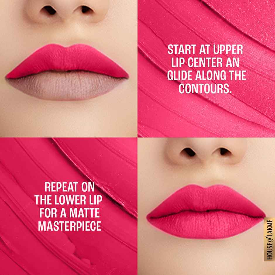 Lakme 9to5 Powerplay Priming Matte Lipstick, Lasts 16hrs, Pink Perfect