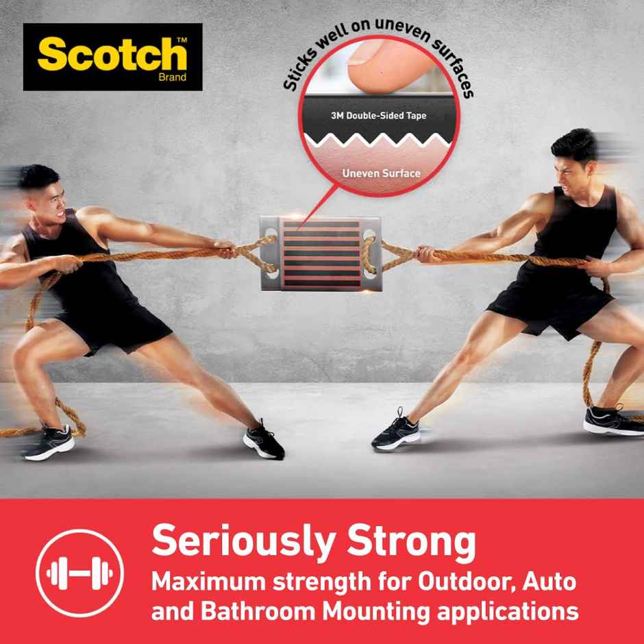 Scotch Extreme Double Sided Tape for Mounting - Outdoor, Weather Resistant 1 PIECE