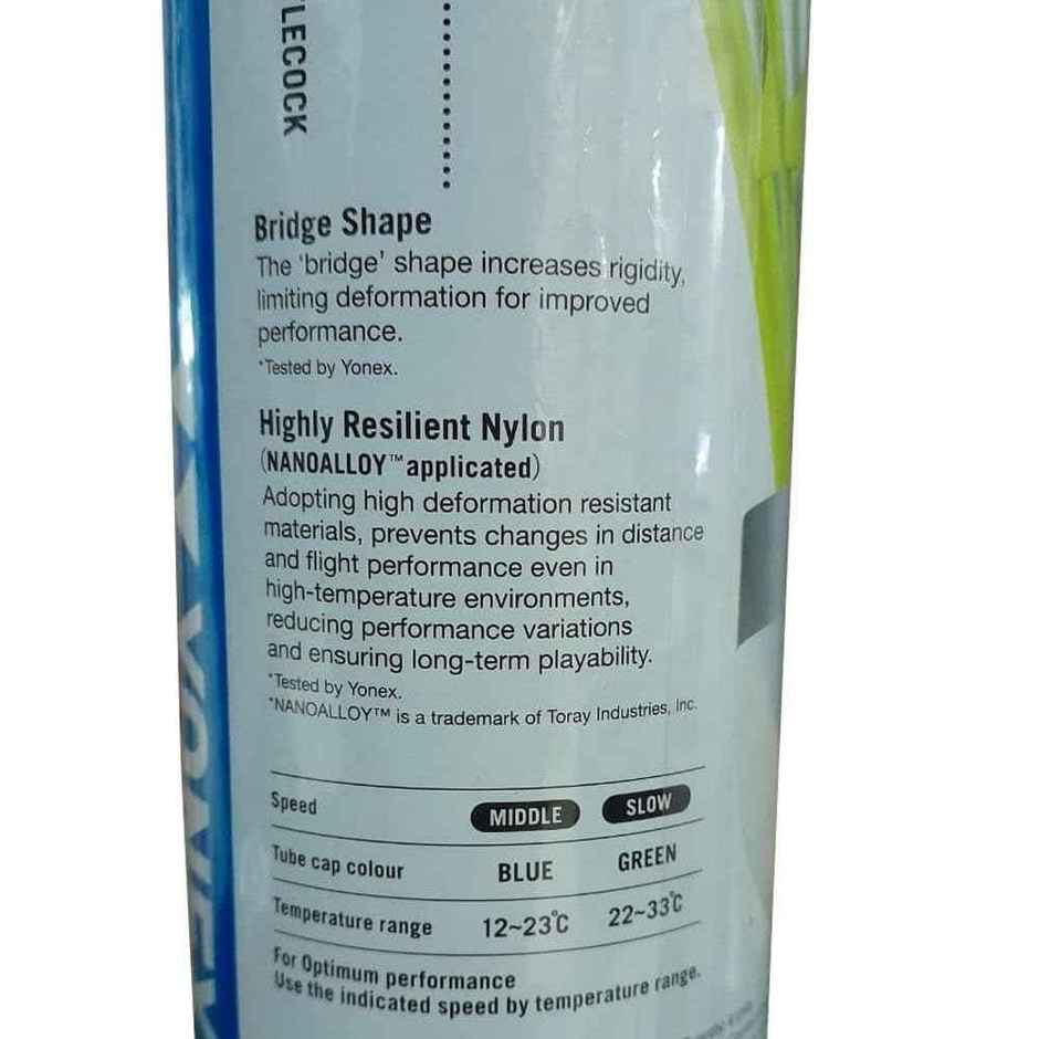 Yonex Mavis 350i Nylon Green- Yellow Badminton Shuttlecock