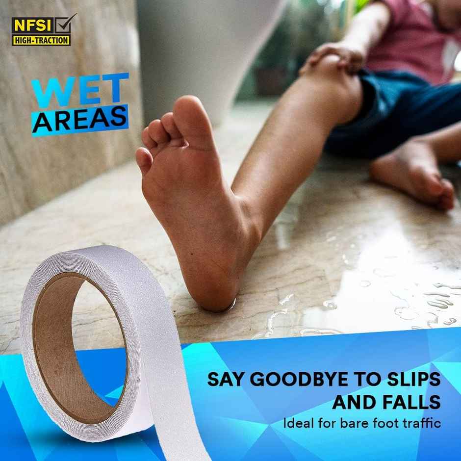 3M Anti Skid Tape with Primer 10ml, Skid Resistant (2.5cmx3.6m, Dry Areas)