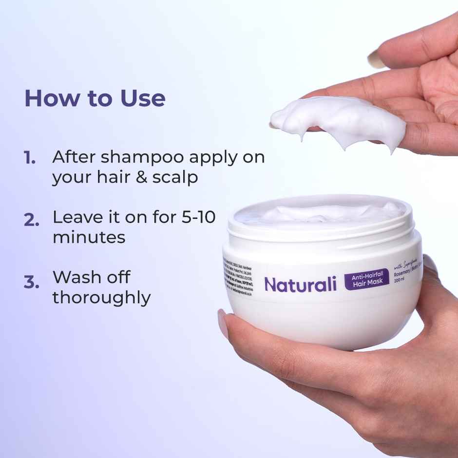 Naturali Anti Hairfall Mask | Hairfall Control | Rosemary, Biotin & Ginseng