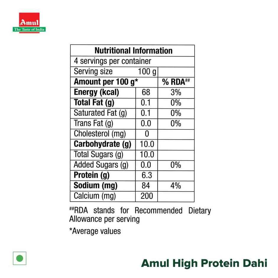 Amul High Protein Cup Dahi