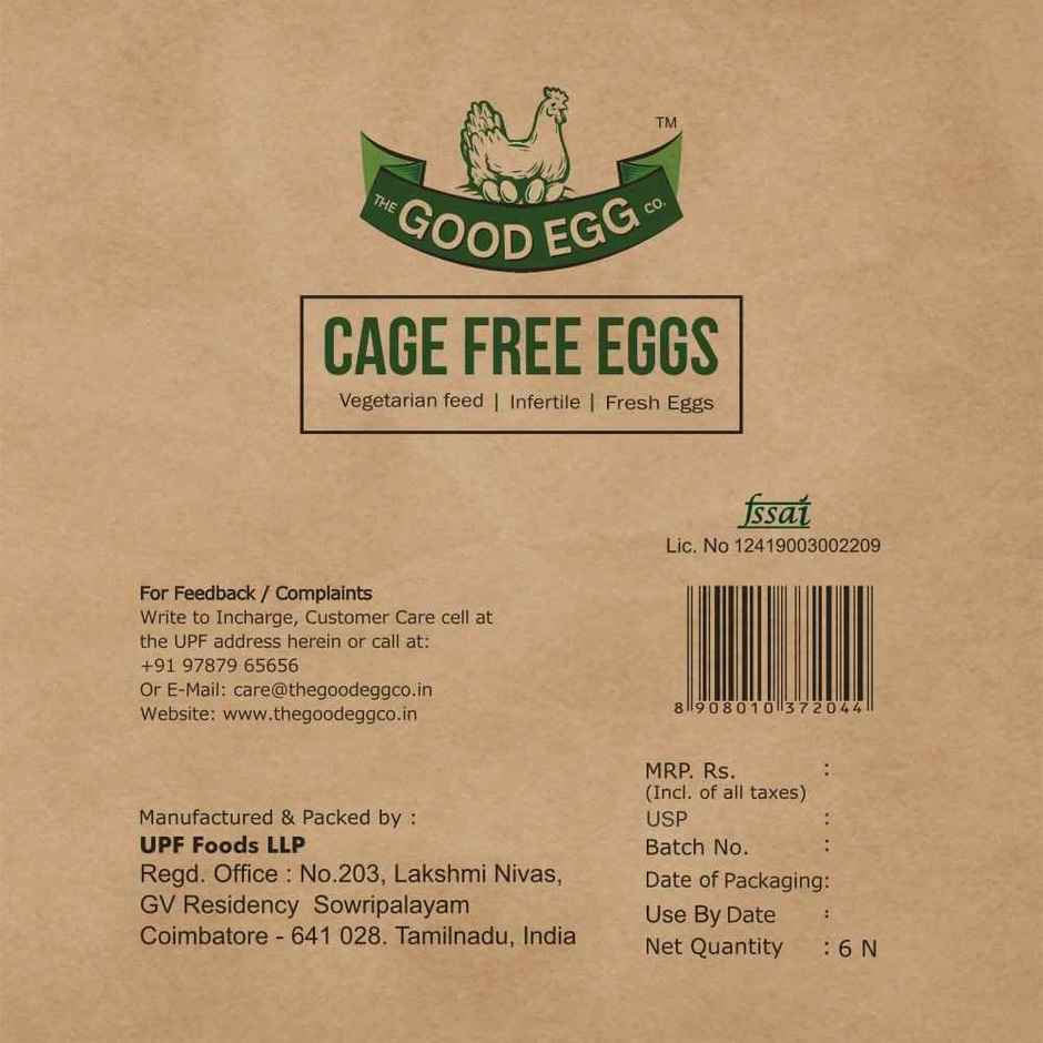 UPF The Good Egg Co. Cage Free Eggs