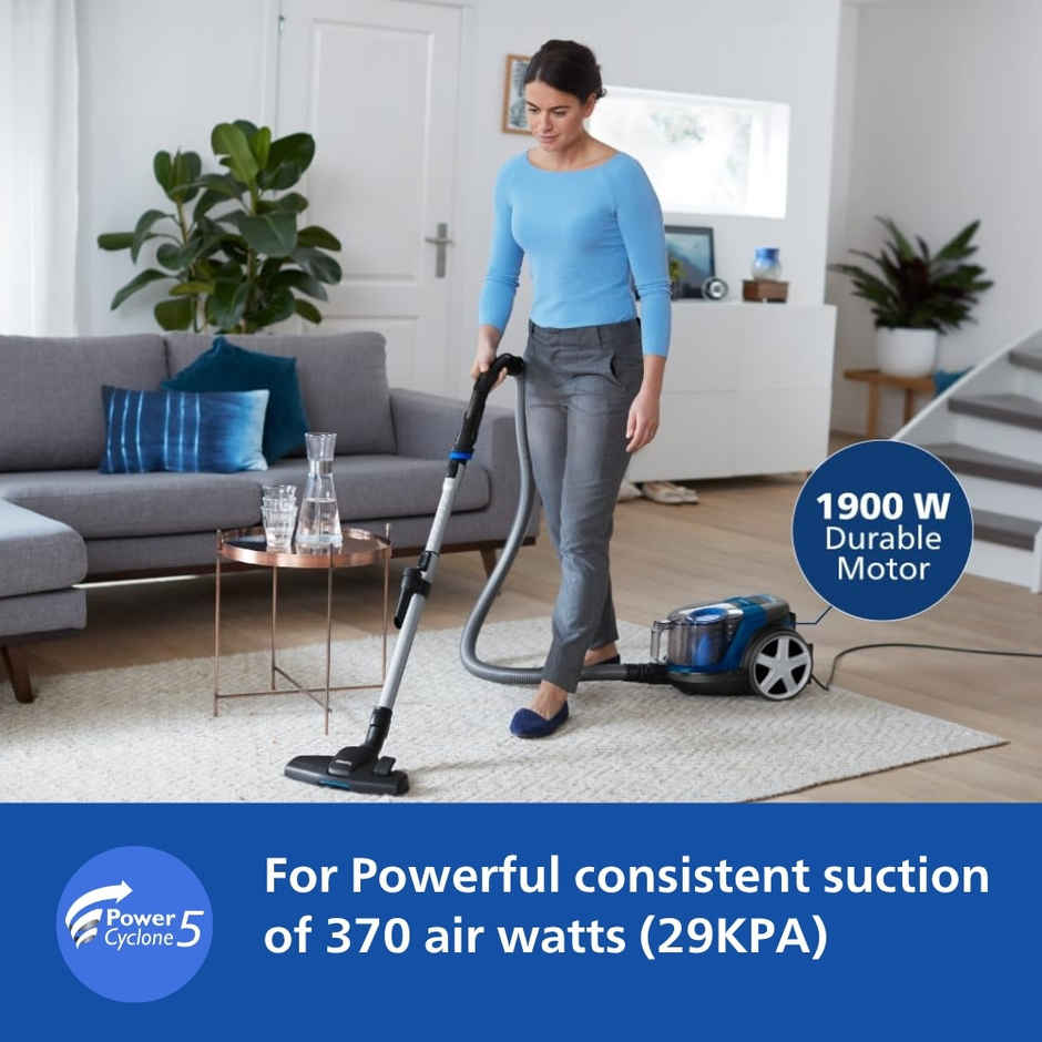 Philips Powerpro Fc9352/01-Compact Bagless Vacuum Cleaner For Home, 1900Watts