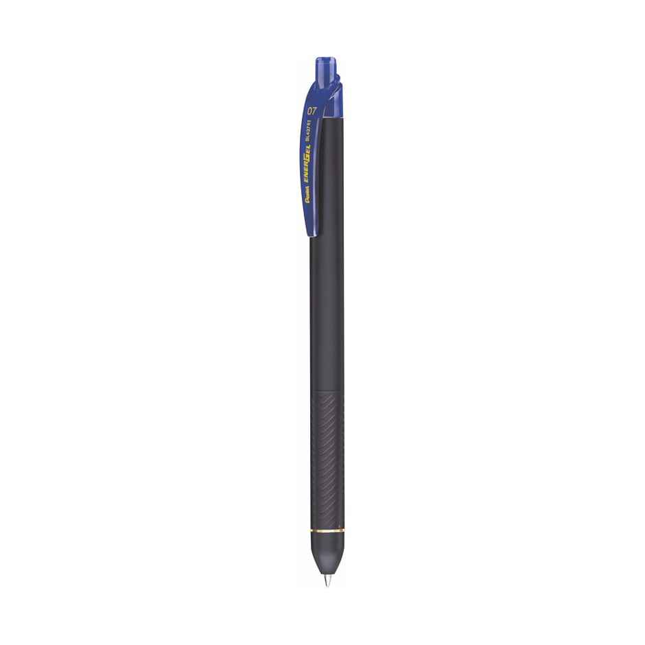 Pentel BL437R1 Energel Click Single Black Body Blue Ink