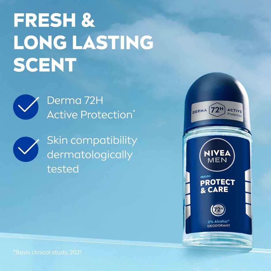 Nivea Protect & Care Deodorant Roll On For Men