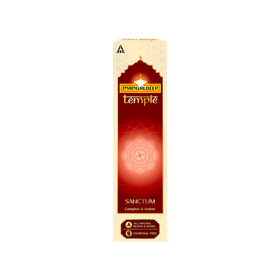 Mangaldeep Temple Sanctum with Camphor & Amber Infused Fragrances | Hand Rolled Premium Incense