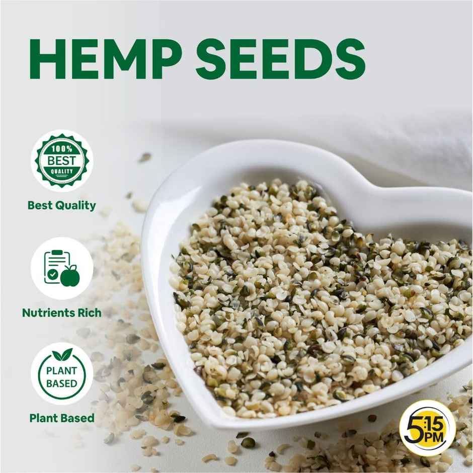 5:15PM Hemp Hearts 150g | Hulled Hemp Seeds for Eating | Raw Shelled Hemp Seeds Vegan