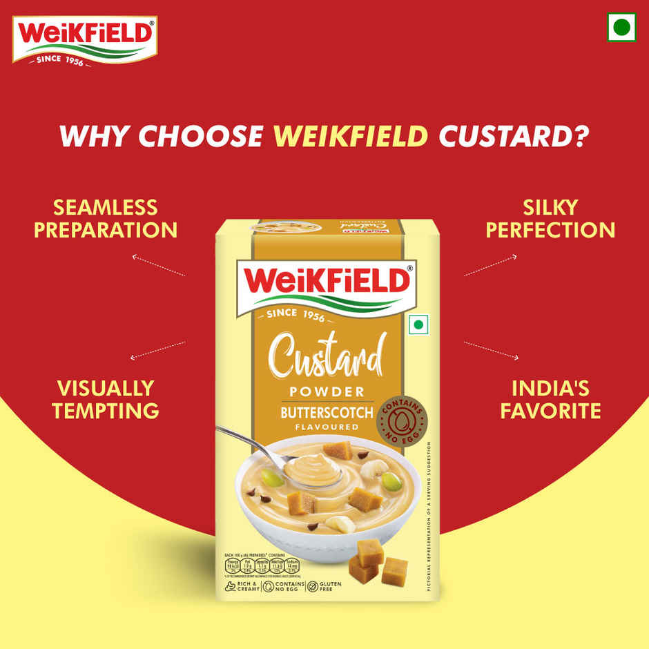 Weikfield Custard Powder Vanilla Flavour Carton(200gms) & Weikfield Custard Powder Butterscotch Flavoured Carton(75gms) Combo