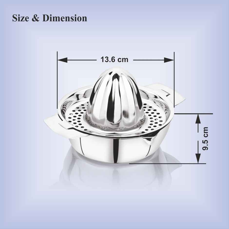 Steelera Stainless Steel Citrus Juicer | Perfect for Juicing Oranges & Sweet Lime | Food Safe