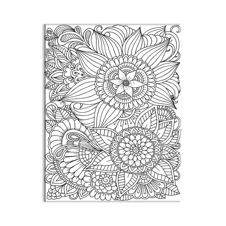 Dreamland Flowers Adult Colouring Book