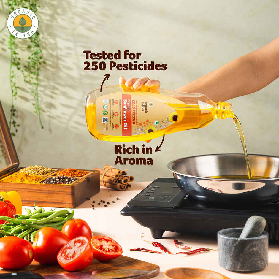Organic Tattva Sunflower Cold Pressed Oil | Healthy Cooking Oil