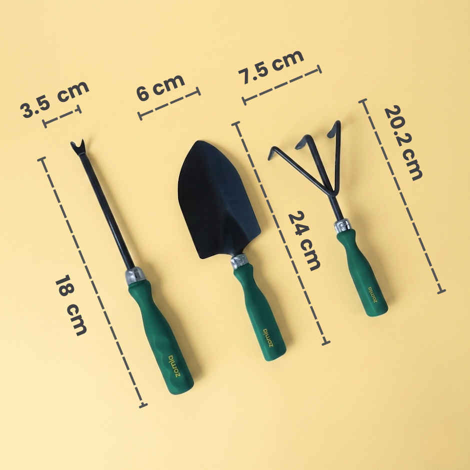 Zamia Garden Tool Set | Trowel, Cultivator & Weeder , Hand Tools | Pac of 3 | By Nurturing Green