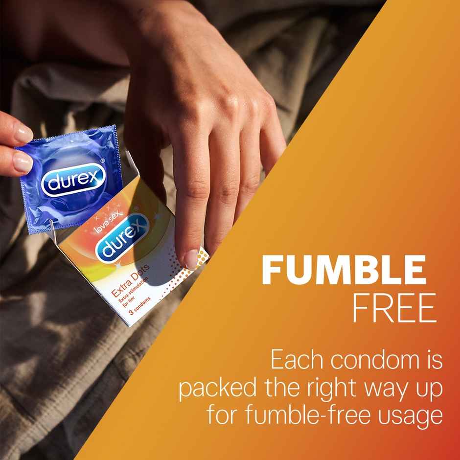 Durex Extra Dots Condom | Dotted Condoms