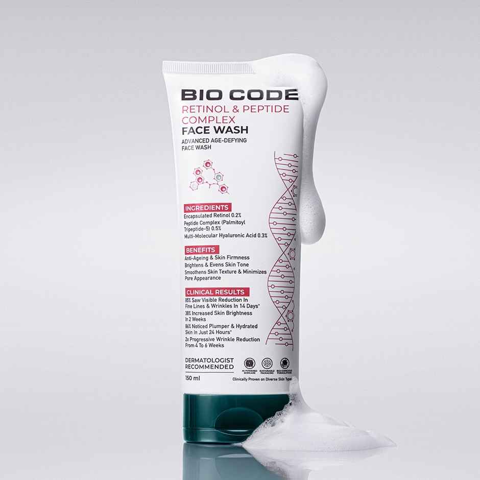 Bio Code Retinol & Peptide Complex Face Wash - Advanced Age-Defy | AI-Enhanced Formula