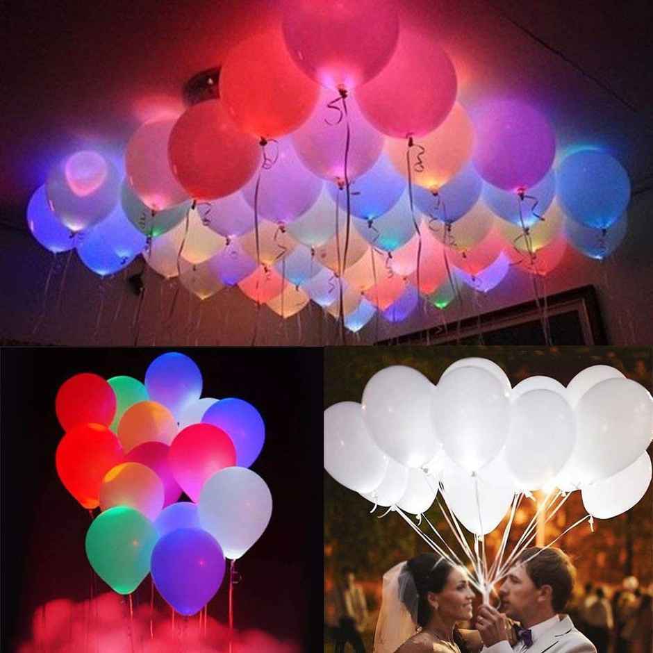 Party Propz Multicolor Led Balloons For Party Decoration