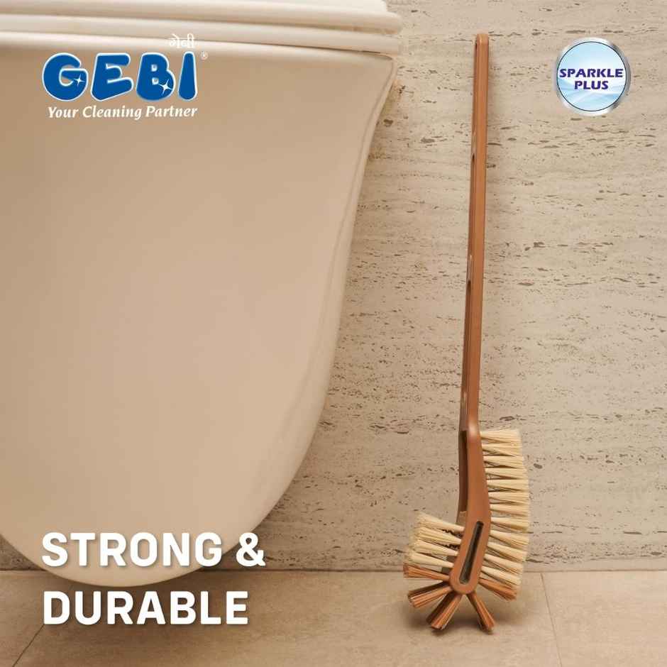 Koparo Plant Based Toilet Cleaner Liquid(800ml) & Gebi Sparkle Plus A Star Double Hockey Toilet Brush (Assorted)(1pc) Combo