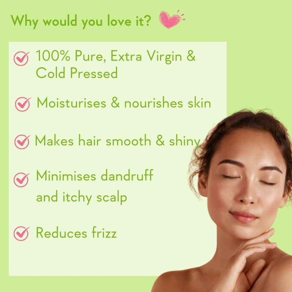 Wishcare 100% Pure Cold Pressed Olive Oil For Healthy Hair And Glowing Skin
