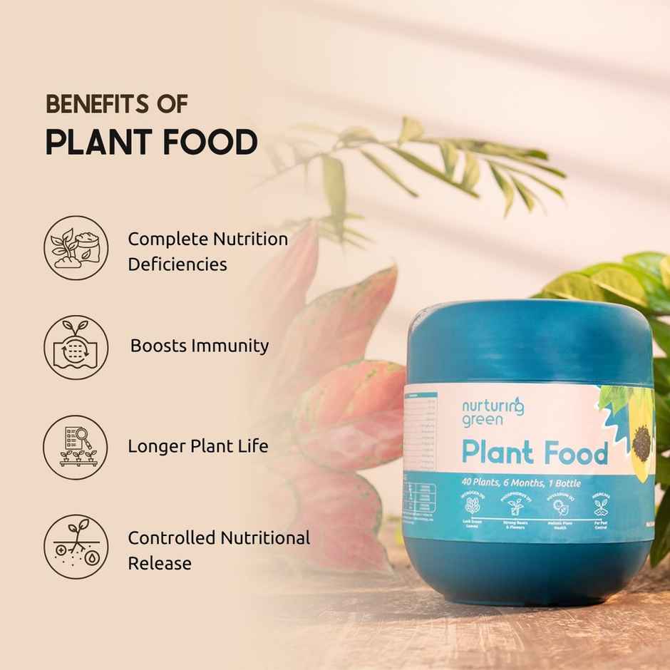Nurturing Green - Plant Food | 400gm | Growth Supplement | Fertillizer for Soil and Plant Care