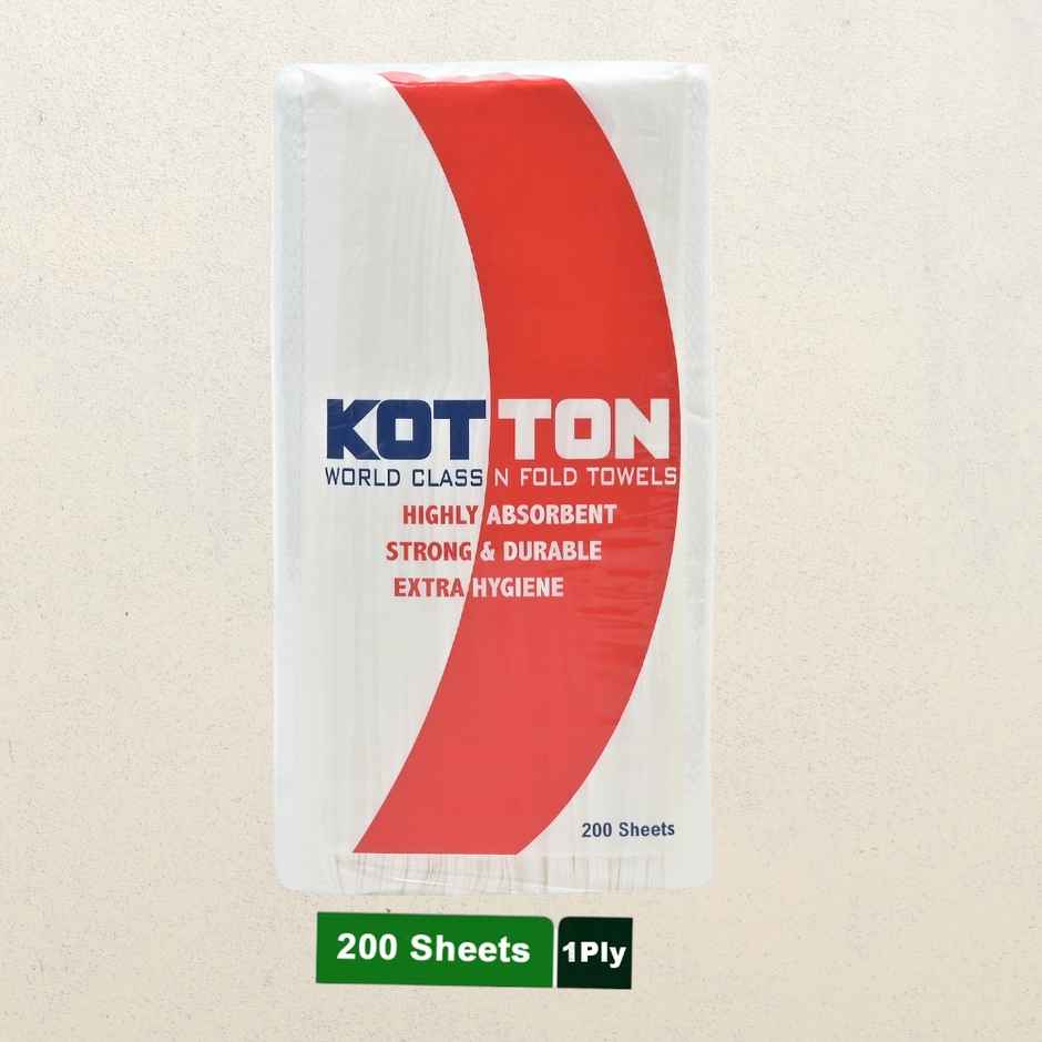 Kotton N Fold Towel Pouch - Pack of 1 - 200 Pulls
