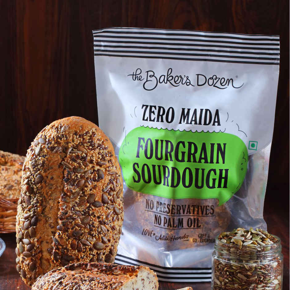 The Baker's Dozen Fourgrain Sourdough Zero Maida Gut Friendly Combo