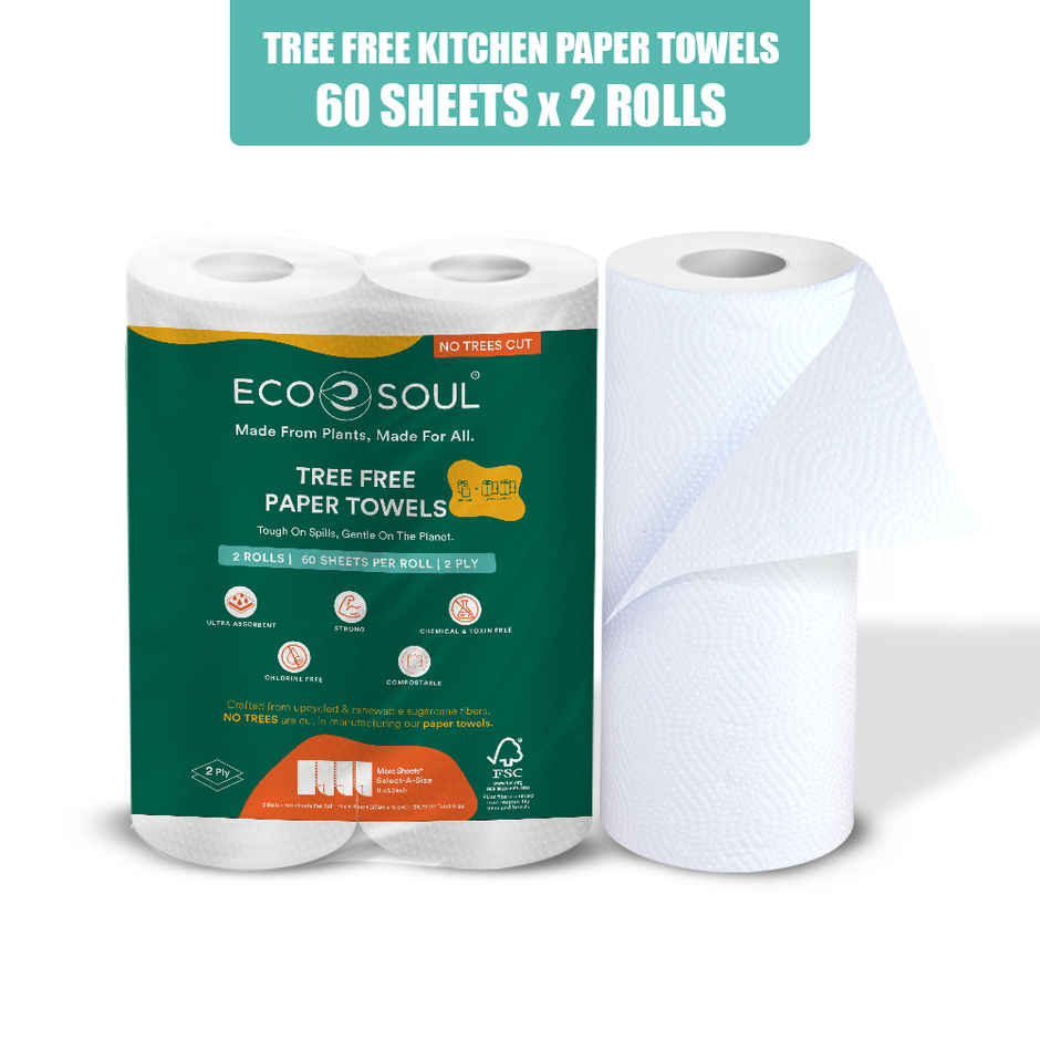 ECO SOUL 2Ply | 60 x 2 Rolls | Kitchen Paper Towel