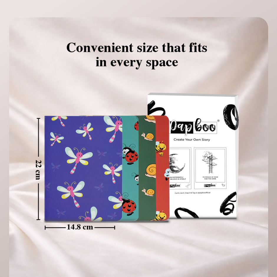 Papboo A5 Unruled Notebooks Set | 80 GSM Paper | Cute Creatures