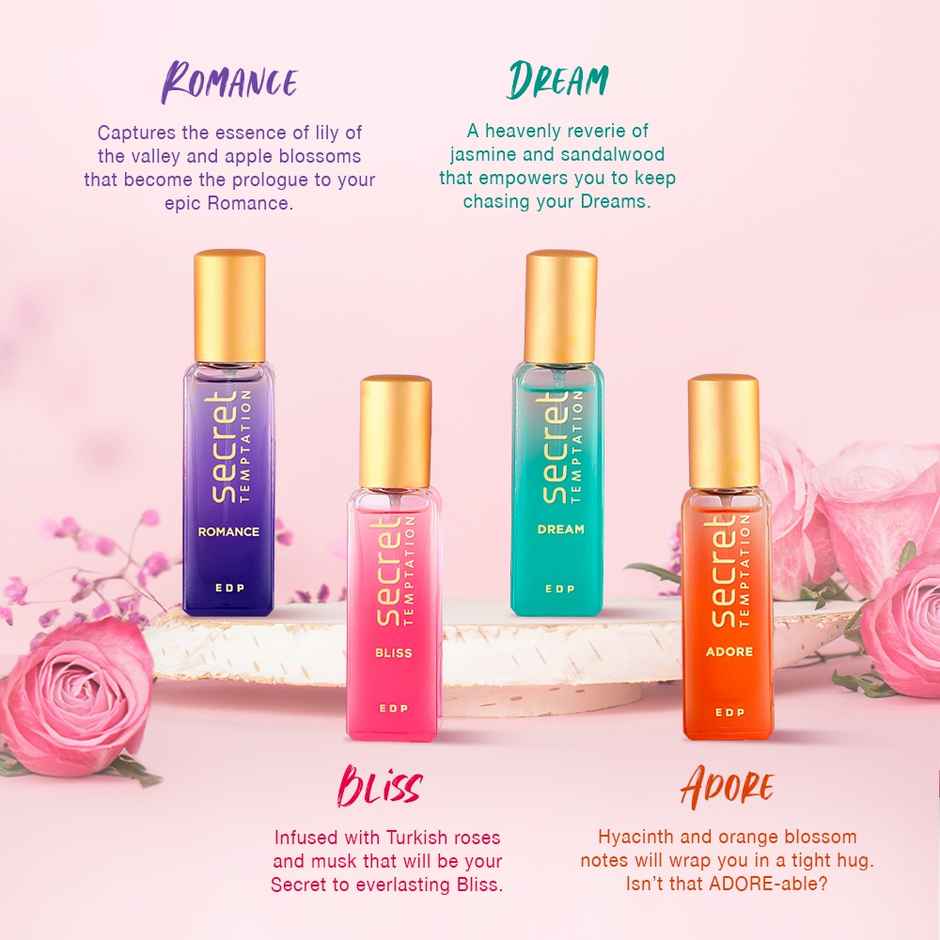 Secret Temptation Mini Perfume Gift Pack of 4 | Fragrance Set