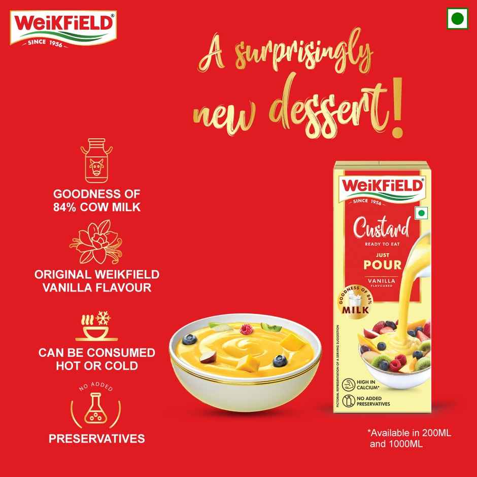 Weikfield Custard Ready To Eat | Vanilla