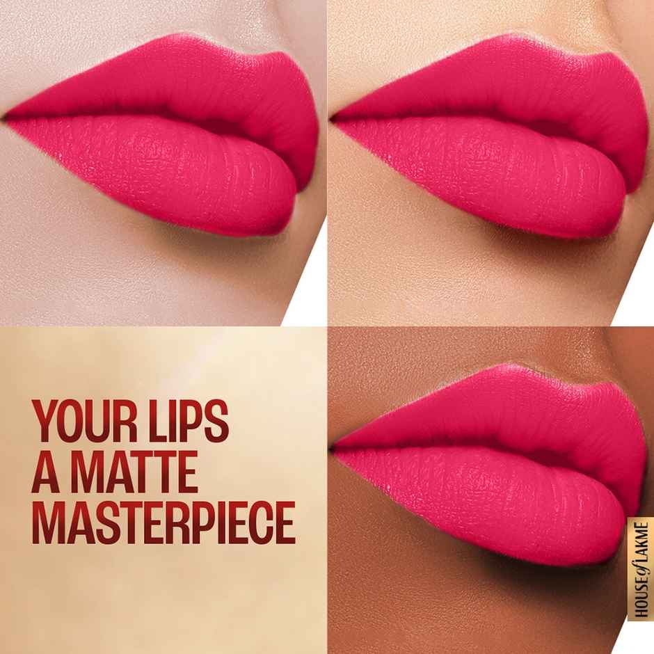Lakme 9to5 Powerplay Priming Matte Lipstick, Lasts 16hrs, Pink Perfect