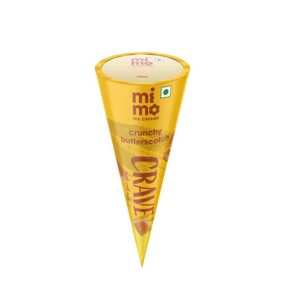 Mimo Crave Cone Crunchy Butterscotch Ice Cream