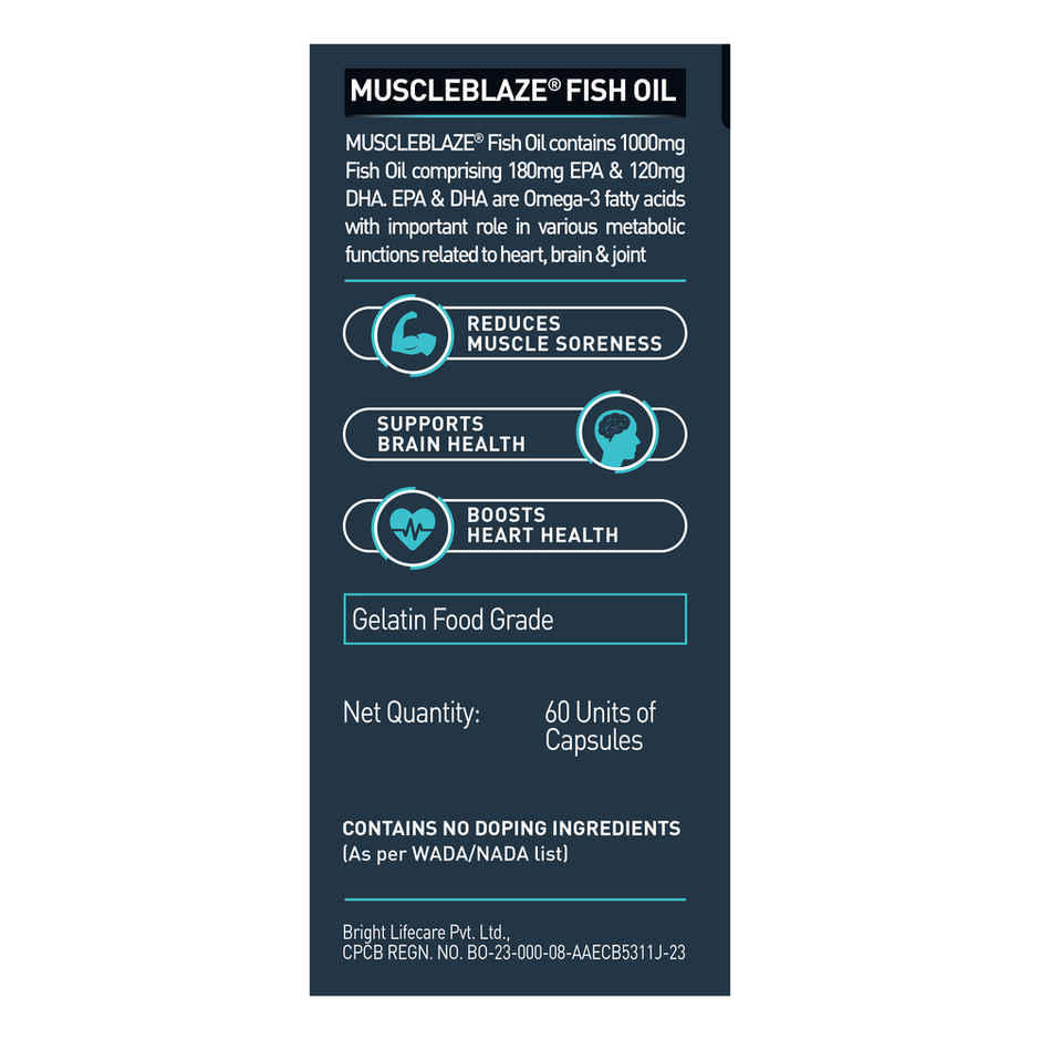 MuscleBlaze Omega 3 Fish Oil Gold Combo 