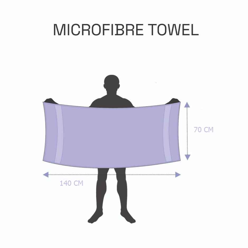 Status Micro Polyester Bath Towel | 70 x 140 Cm | 380 GSM | Assorted